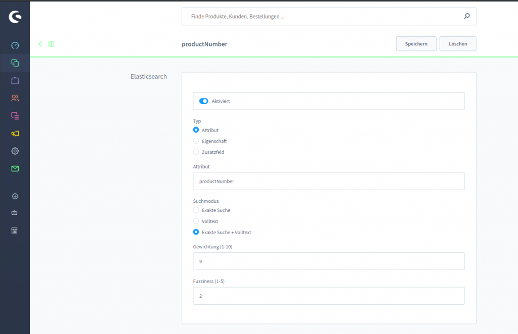 Filter und Suchplugin von Next AG - Konfiguration Elasticsearch Details