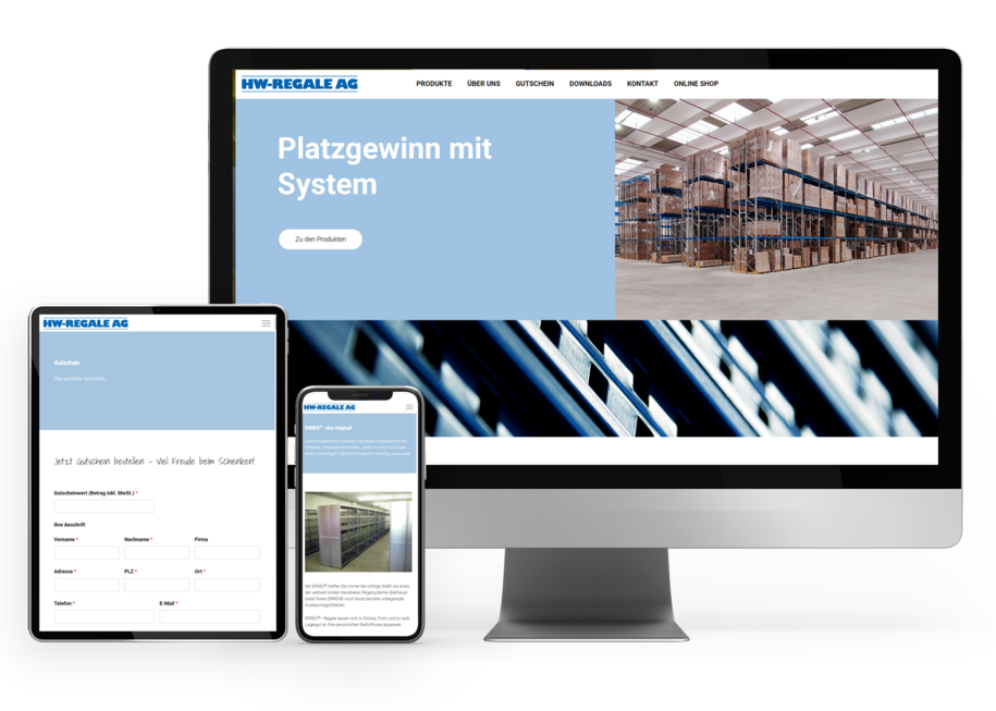WordPress Website für HW Regale AG und Kolb Norm AG