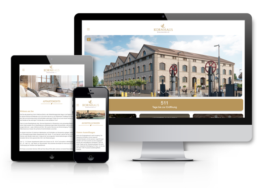 Responsive Website mit WordPress für das Kornhaus Romanshorn AG
