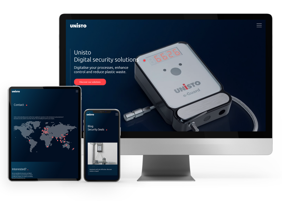 WordPress Microsite für Unisto Digital security solutions