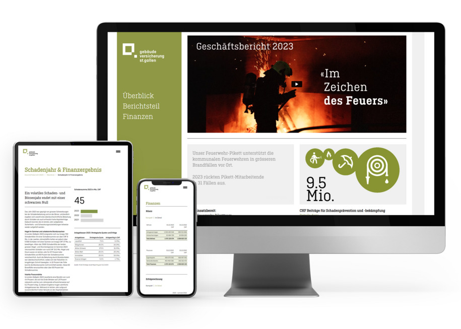 Online Geschäftsbericht für die GVSG 2023