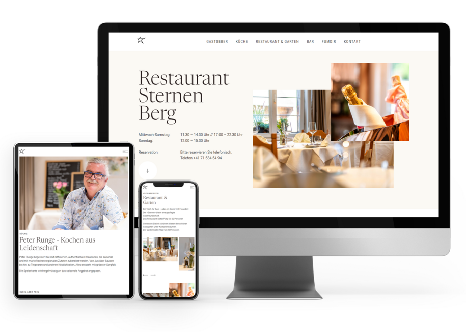 WordPress Website für das Restaurant Sternen