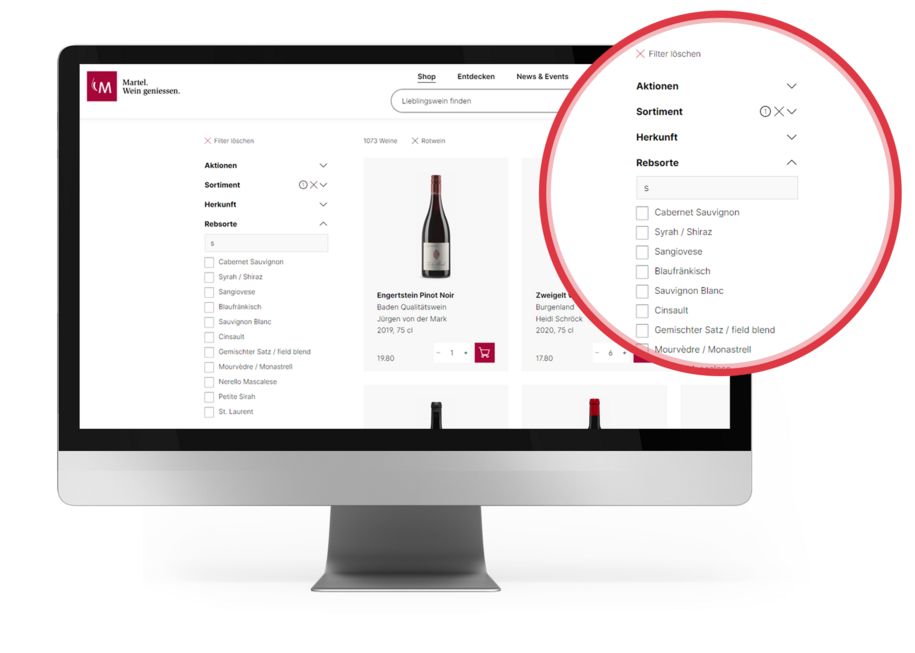 Ausgeklügeltes Shopware 6 Filtersystem auf der Basis von Elastic Search