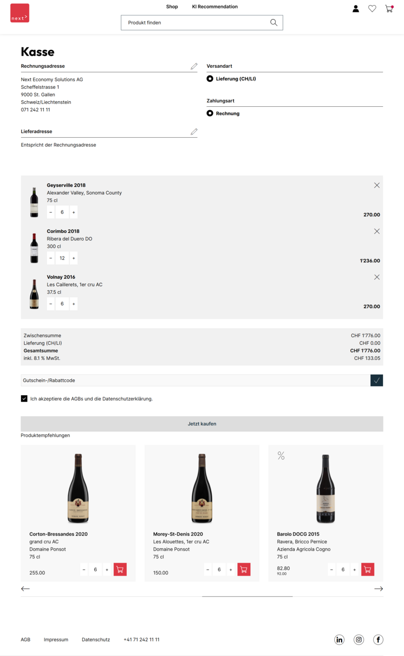 KI-Produktempfehlungen im Checkout-Prozess