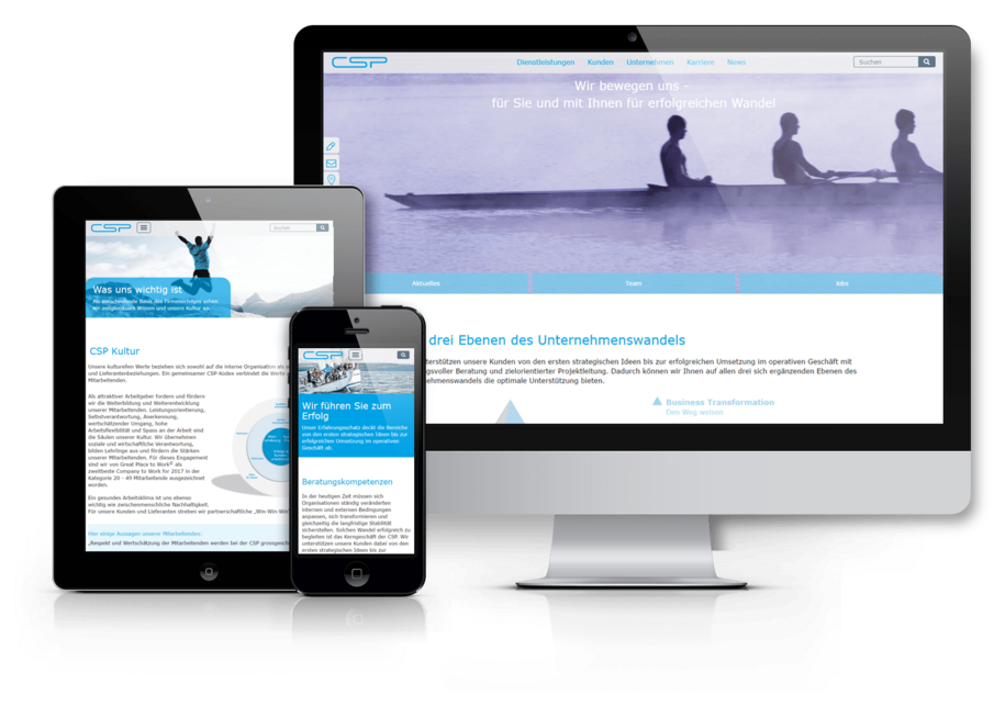 Website mit TYPO3 und WordPress für CSP AG