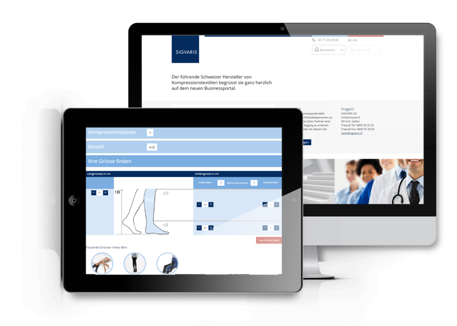 E-Commerce Shop Magento mit SAP Schnittstelle für Sigvaris AG