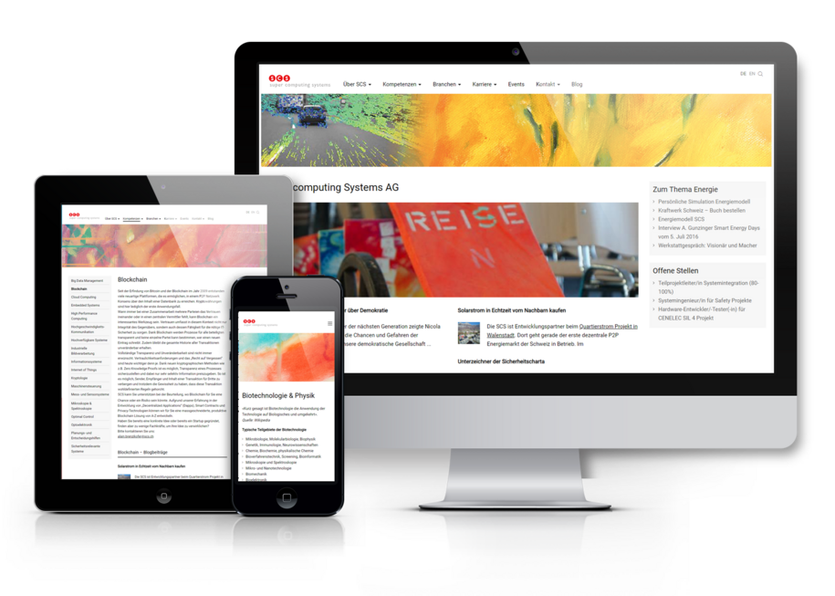 Responsive Website mit WordPress für SCS