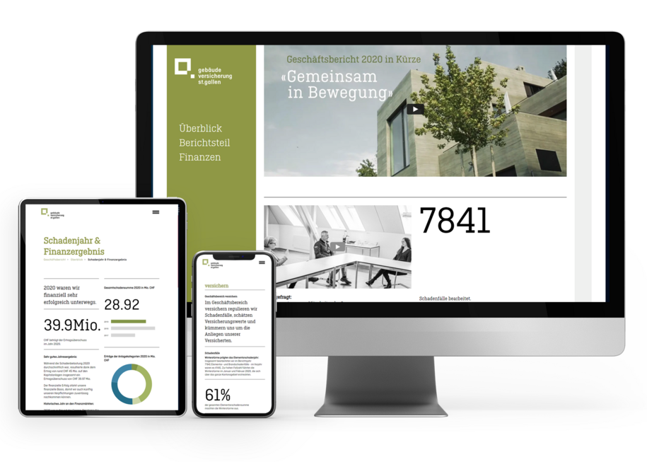 Online Geschäftsbericht für die GVSG 2020