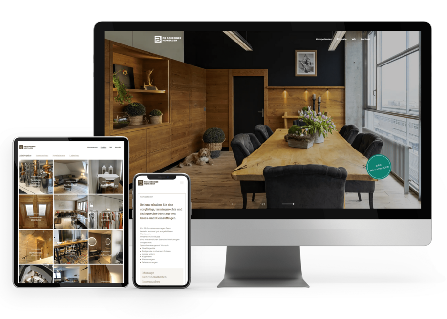 WordPress Website für Peter Baumgartner Schreinermontagen AG