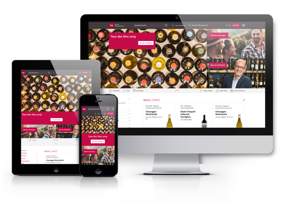 E-Commerce Lösung für Martel Weine