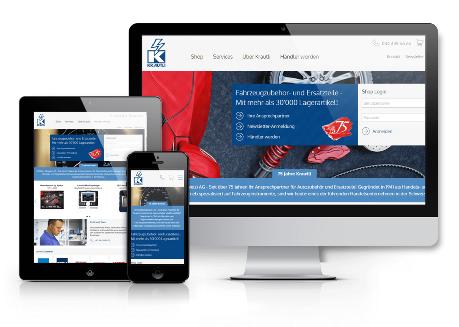 Abacus Online Shop (AbaShop) für Krautli AG