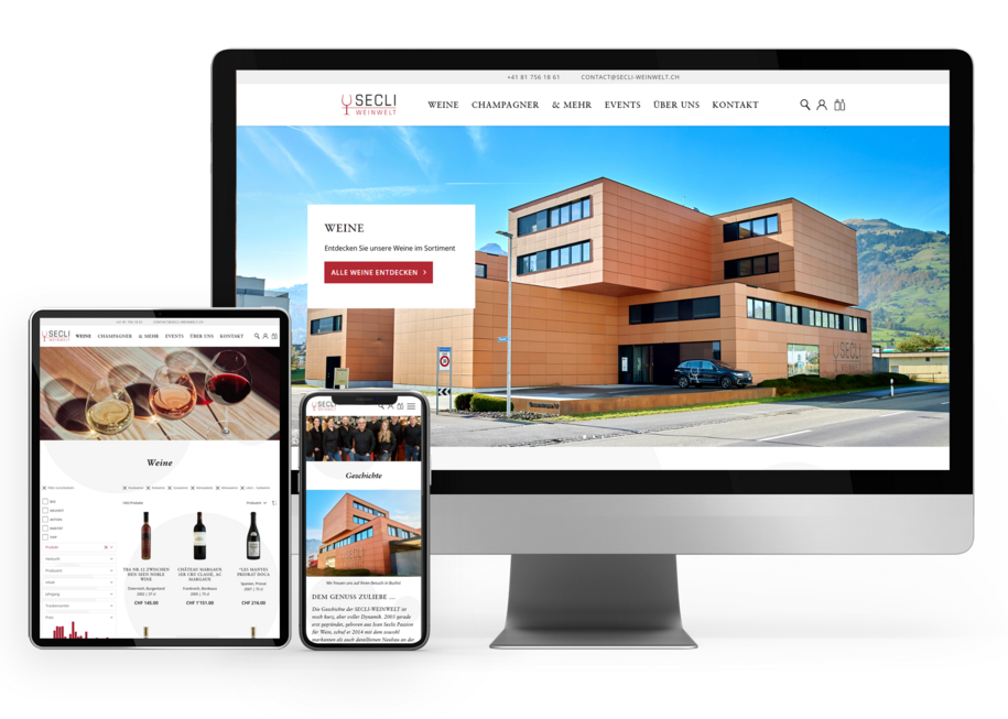 Shopware 6 Online Shop für Secli Weinwelt