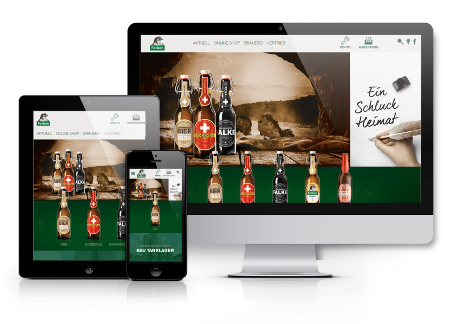 Magento E-Commerce-Lösung mit Schnittstelle für Brauerei Falken AG