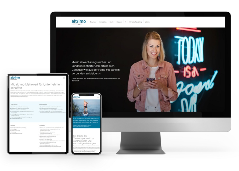 Next AG - Wordpress Website für altrimo ag