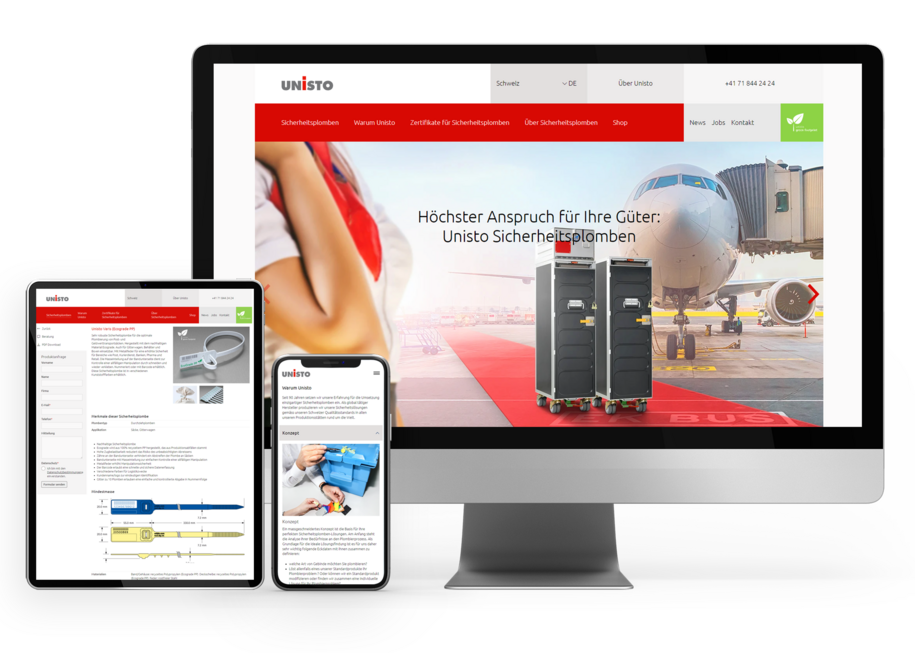 TYPO3 Website Unisto AG