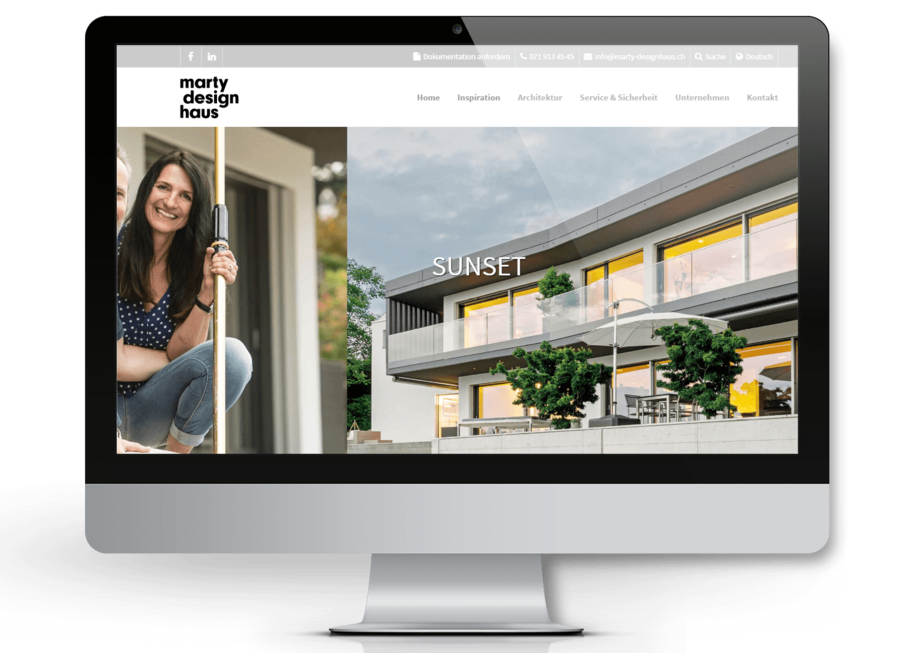 Responsive Website für Marty Häuser AG