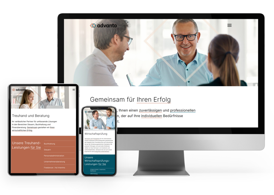 WordPress Website für advanto ag