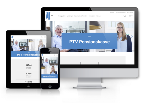 PTV Pensionskasse mit CMS TYPO3