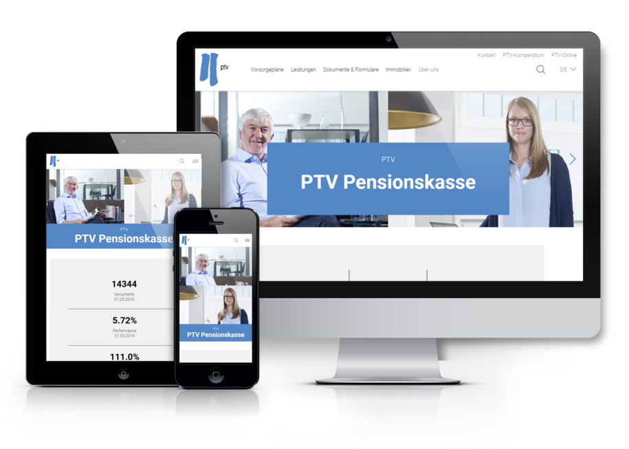 PTV Pensionskasse mit CMS TYPO3