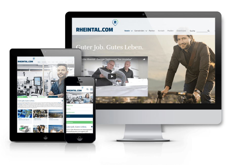 Attraktive Website mit CMS für Rheintal.com
