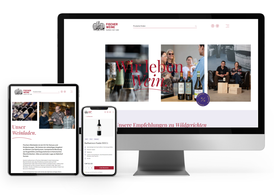 Shopware 6 Online Shop für Fischer Weine