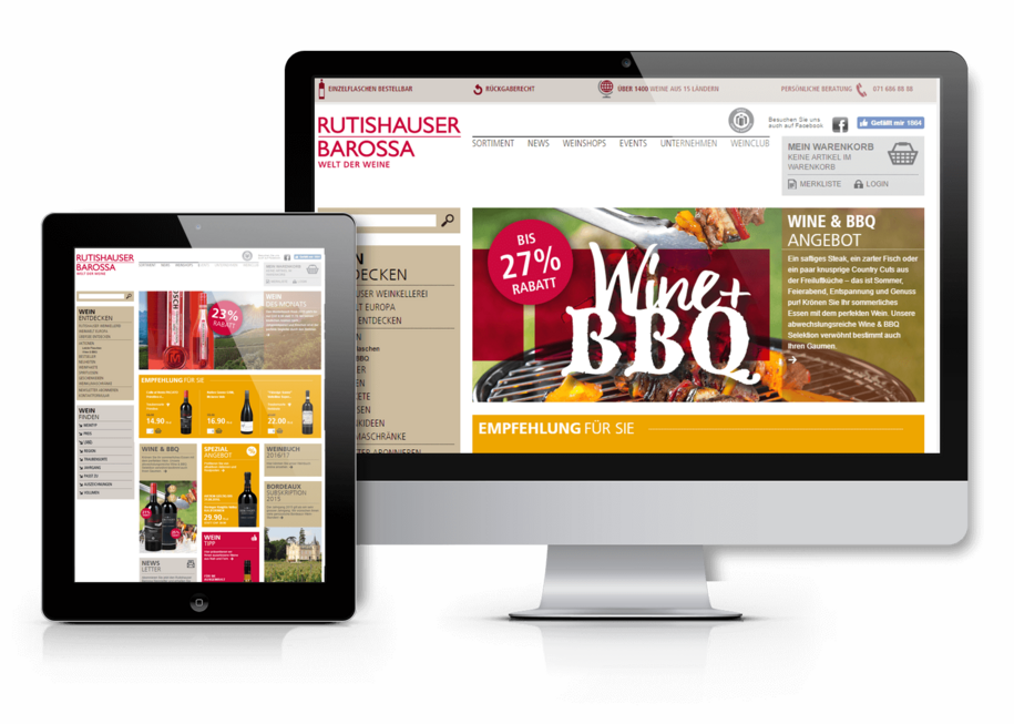 Magento Online Shop für Rutishauser Weine