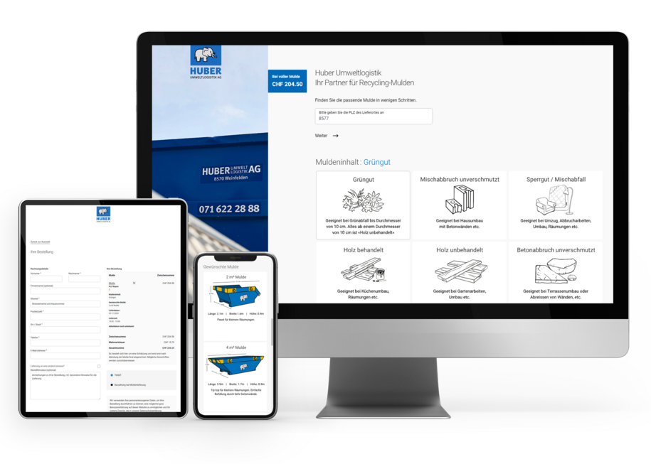 Muldenservice HUBER Umweltlogistik AG WooCommerce, WordPress