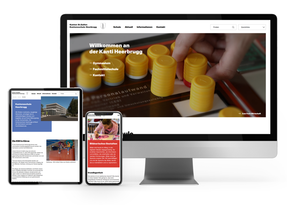 TYPO3 Website für die Kantonsschule Heerbrugg