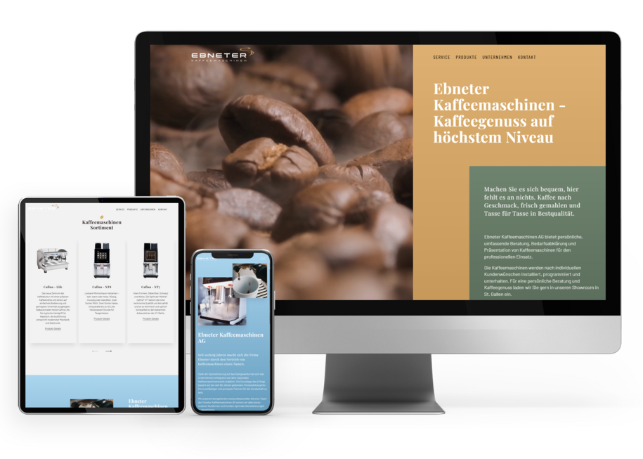 WordPress Website für Ebneter Kaffeemaschinen AG