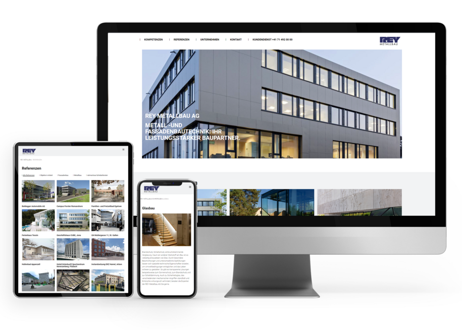 TYPO3 Website REY Metallbau AG