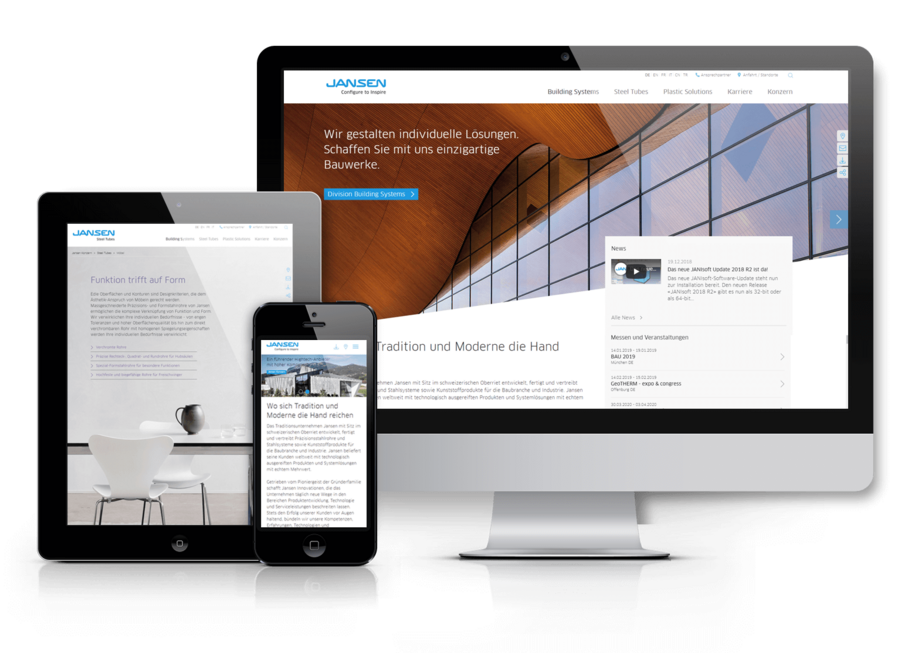 TYPO3 Website Jansen international