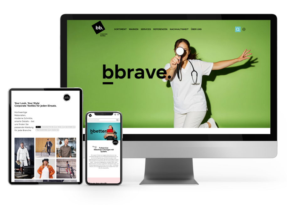 WordPress Website für bb corporate textiles