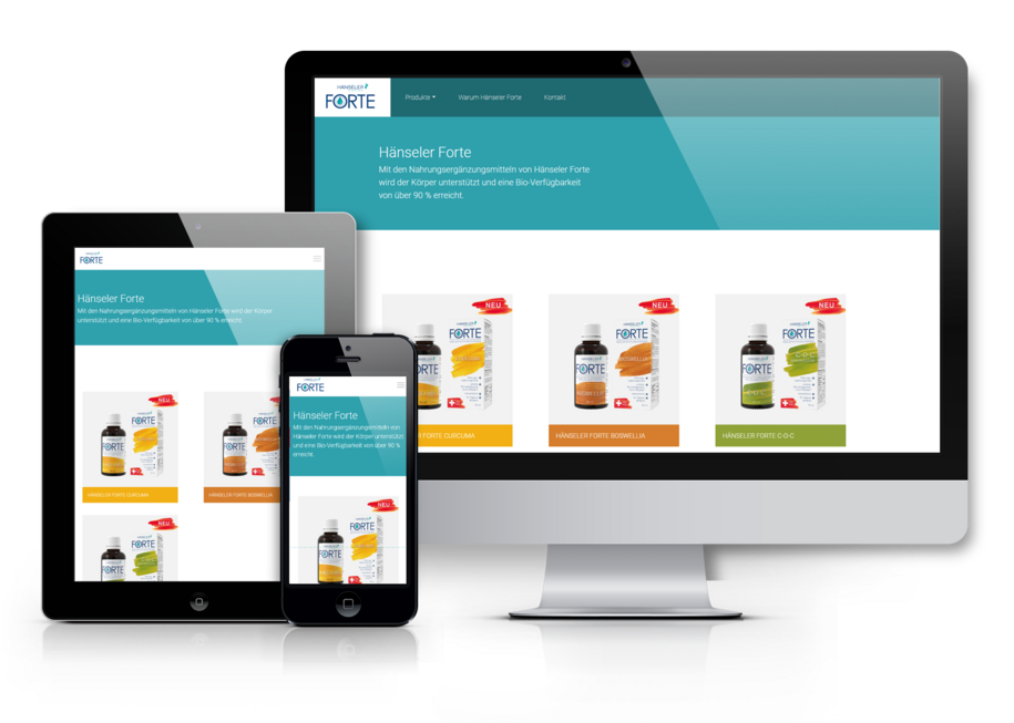 Microsite mit WordPress für Hänseler Forte