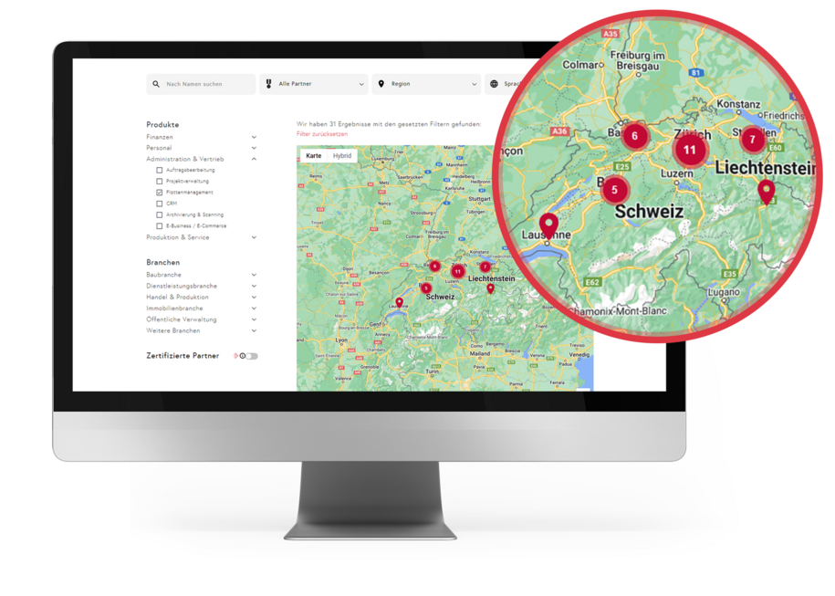 Abacus Partnerfinder. TYPO3-Extension mit Google Map