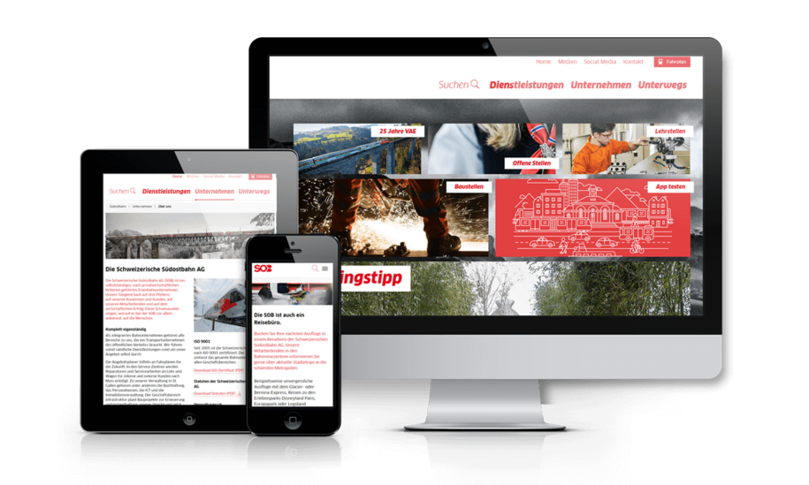 Internet- und Intranet Seite für SOB