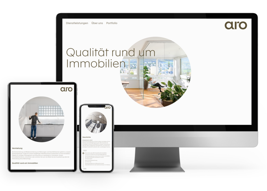 Responsive Website aro immo ag