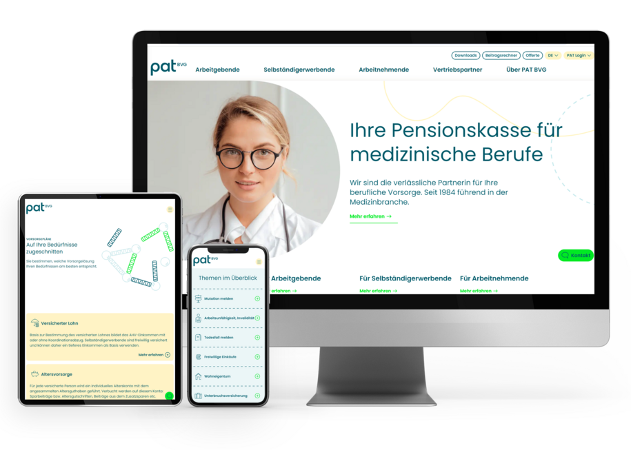 Typo3 Website für PAT BVG