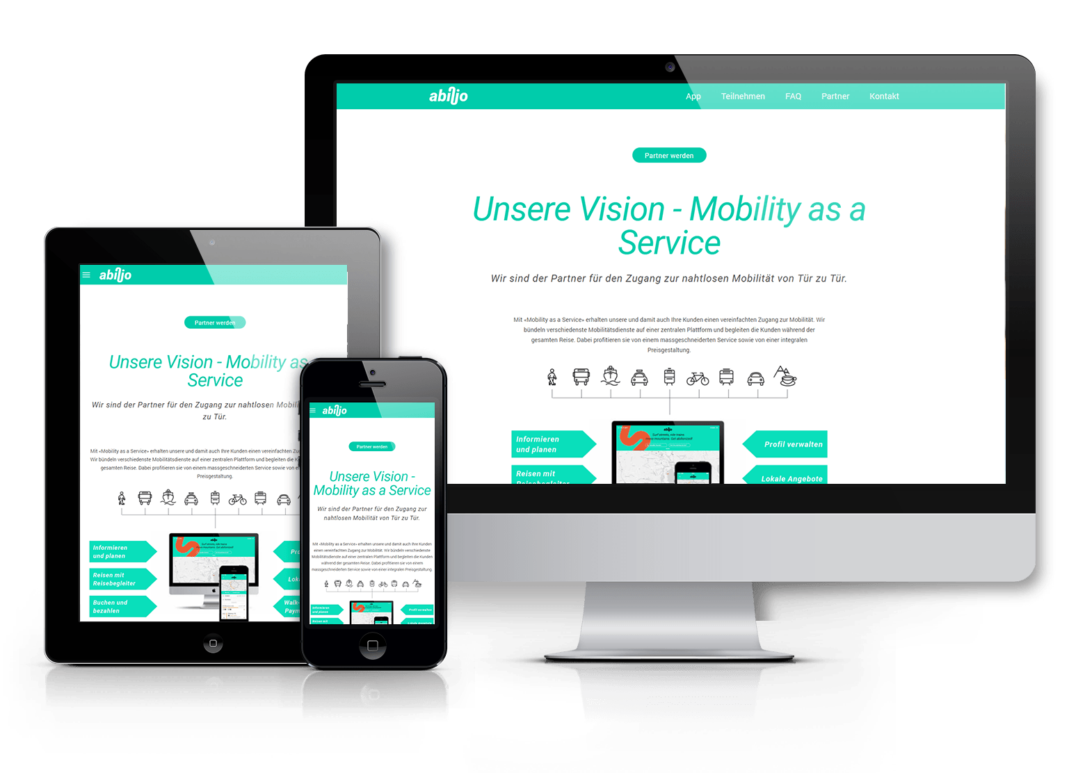 Responsive Website mit CMS für Abilio