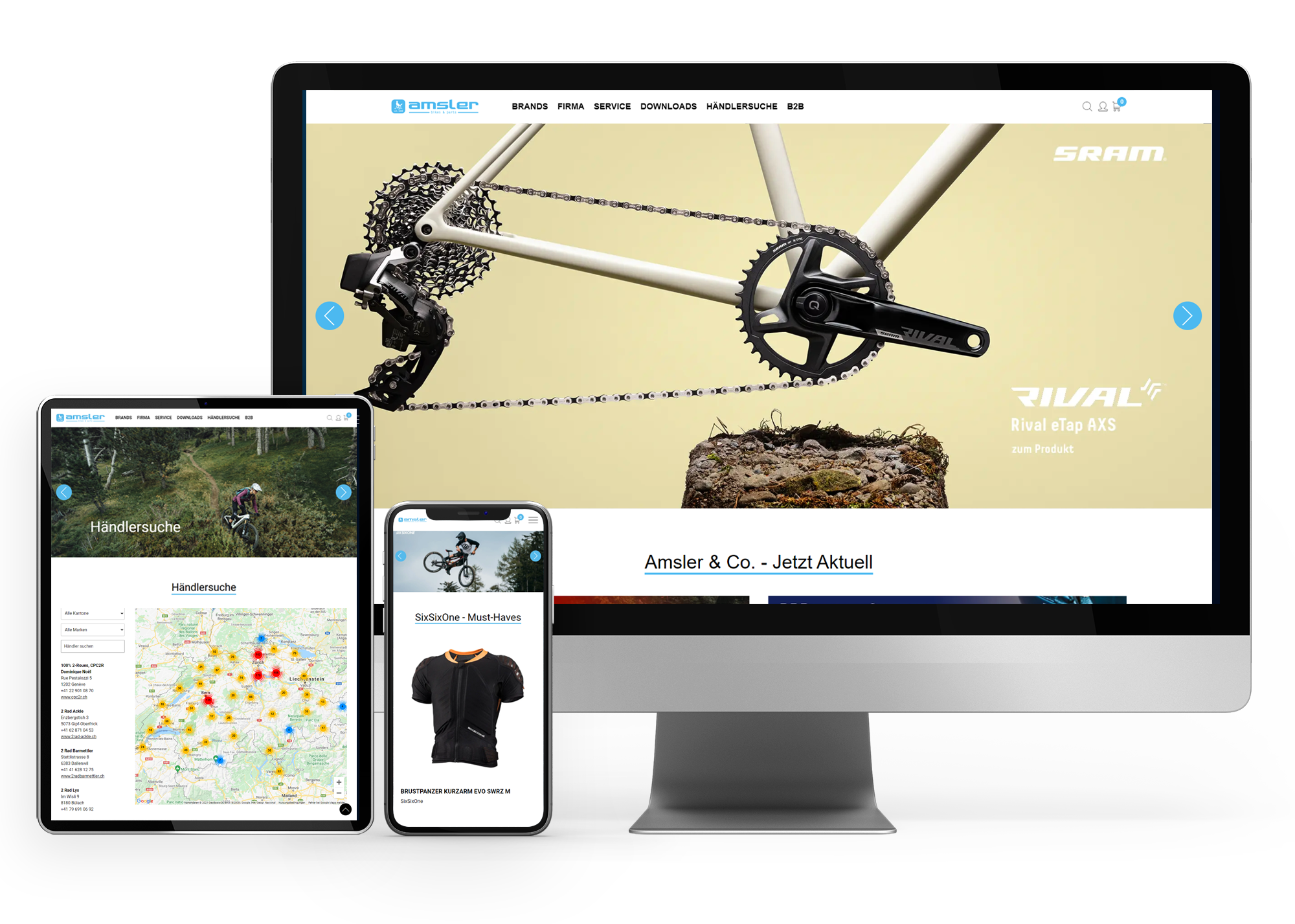WordPress Website und Abacus Abashop für Amsler Velo