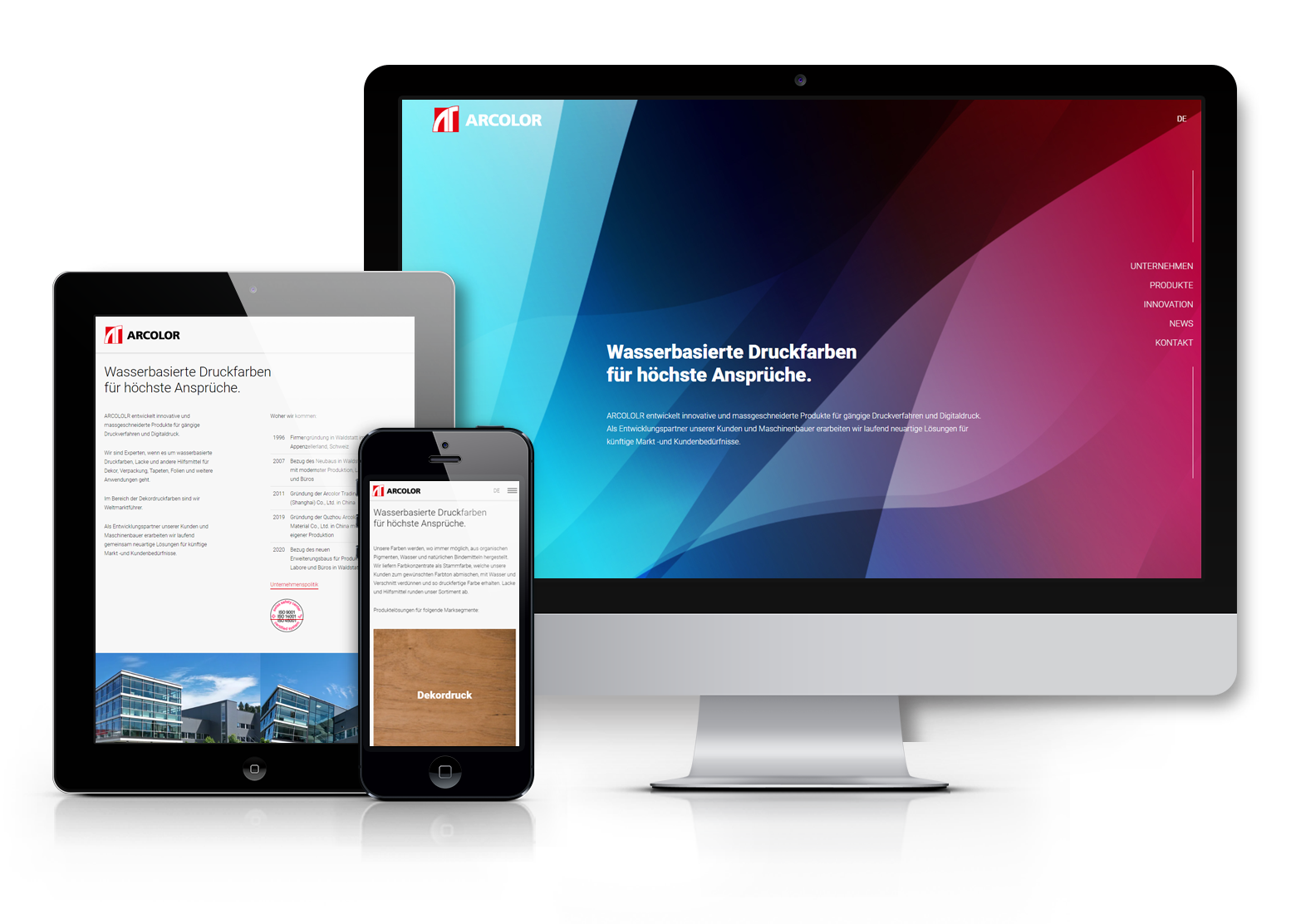 WordPress Website für Arcolor AG