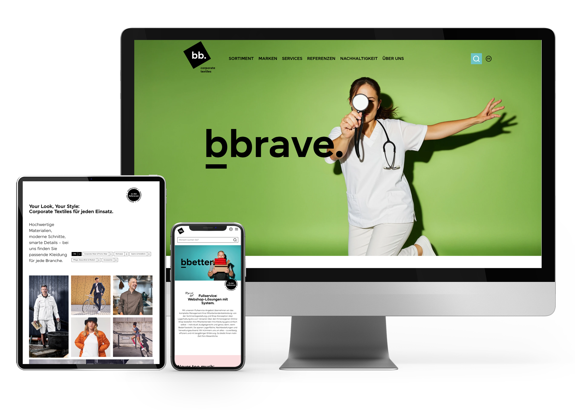 WordPress Website für bb corporate textiles