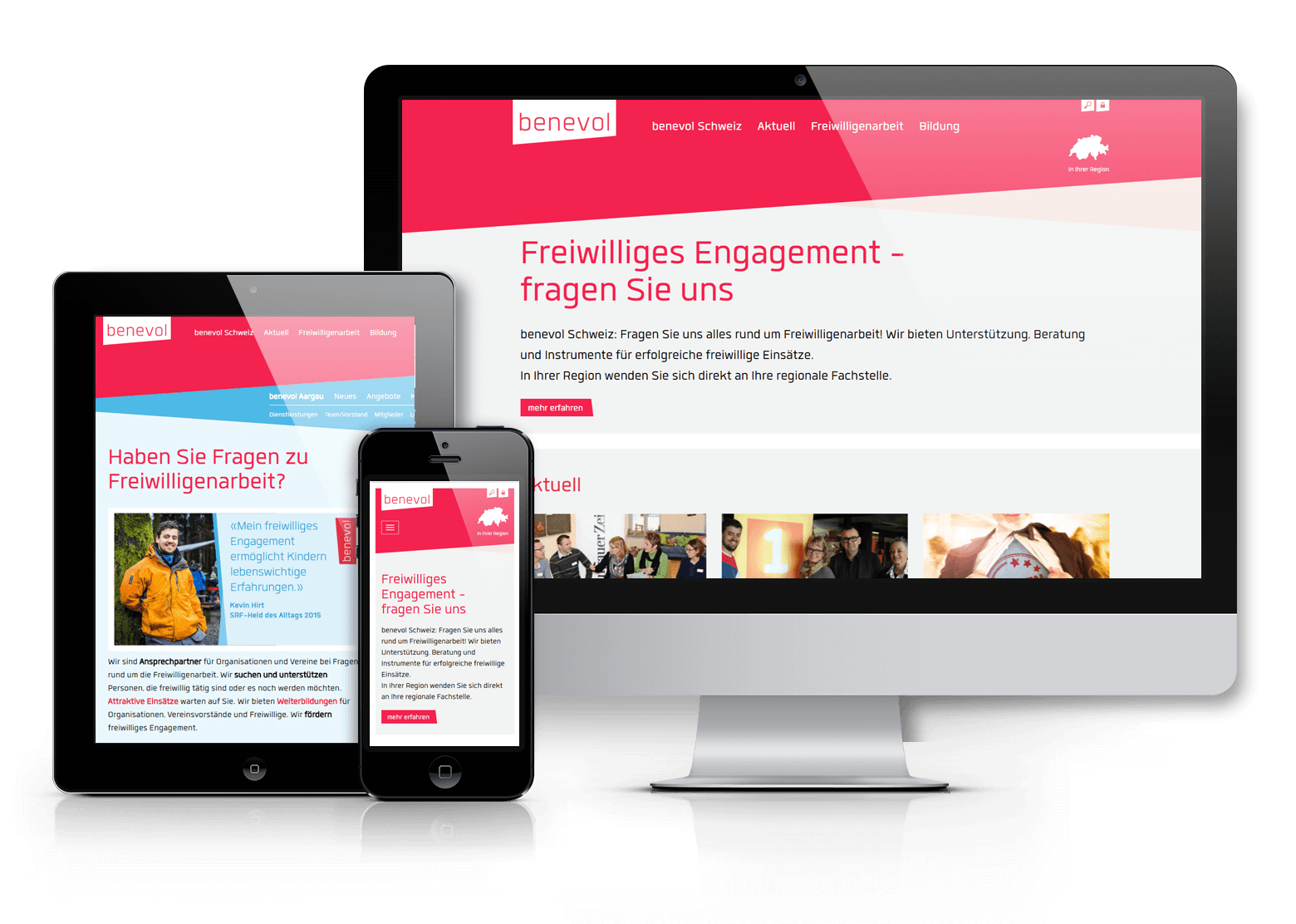 Multidomain Website / Microsite für Benevol