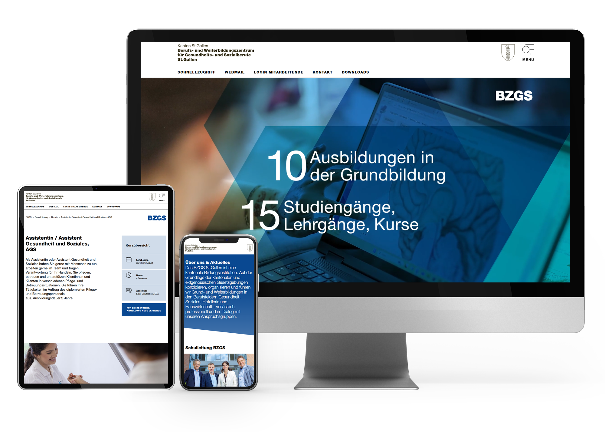 TYPO3 Website BZGS St. Gallen