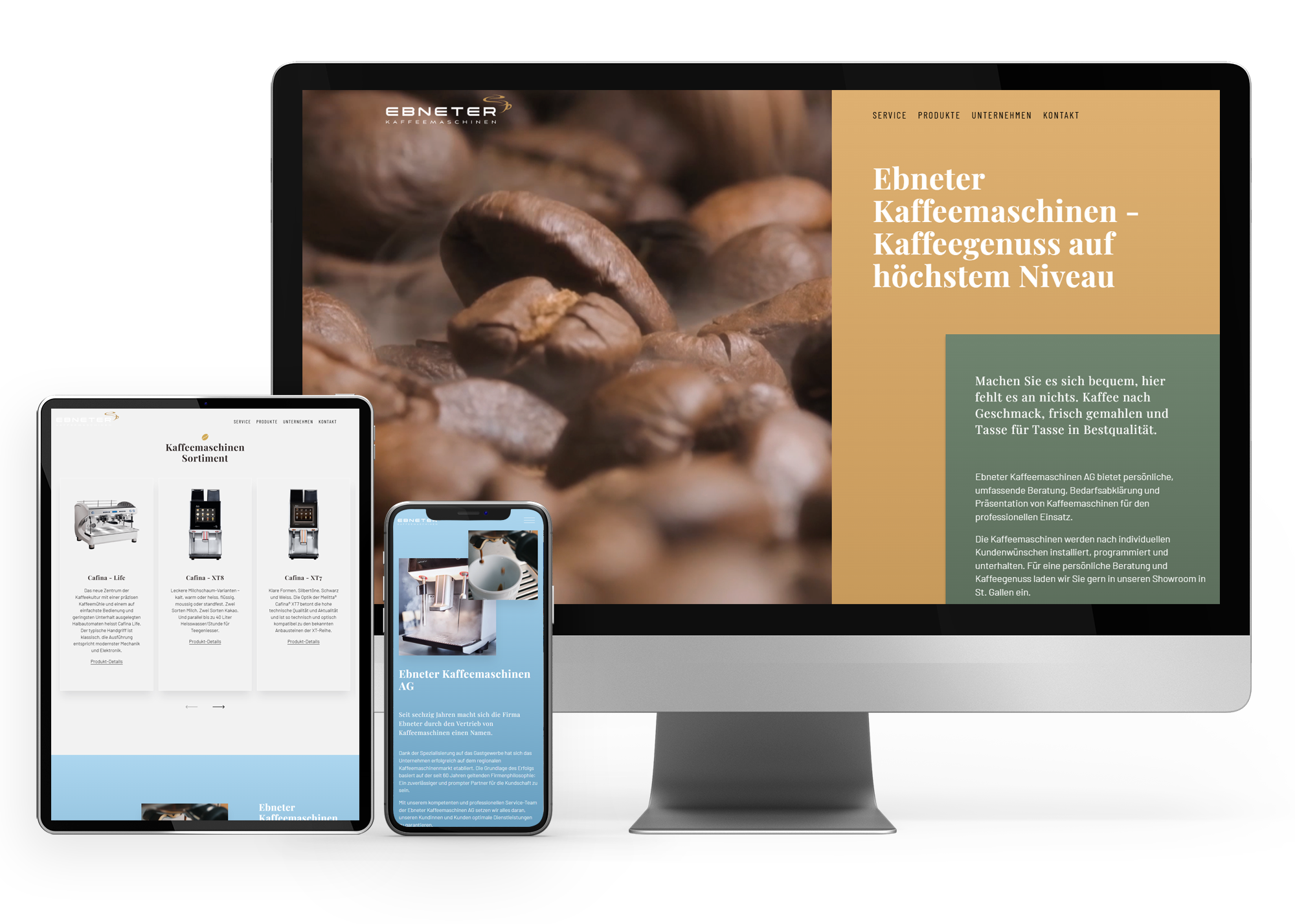WordPress Website für Ebneter Kaffeemaschinen AG