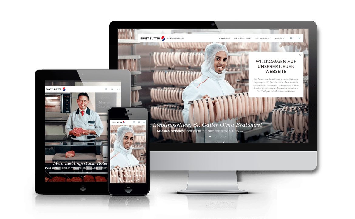 Ernst Sutter AG TYPO3 Website