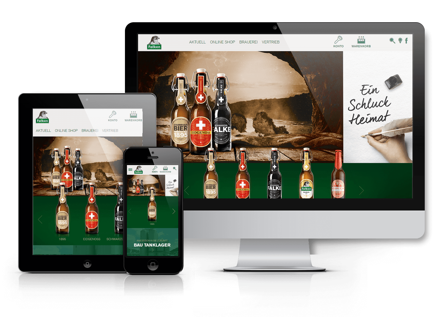 Magento E-Commerce-Lösung mit Schnittstelle für Brauerei Falken AG