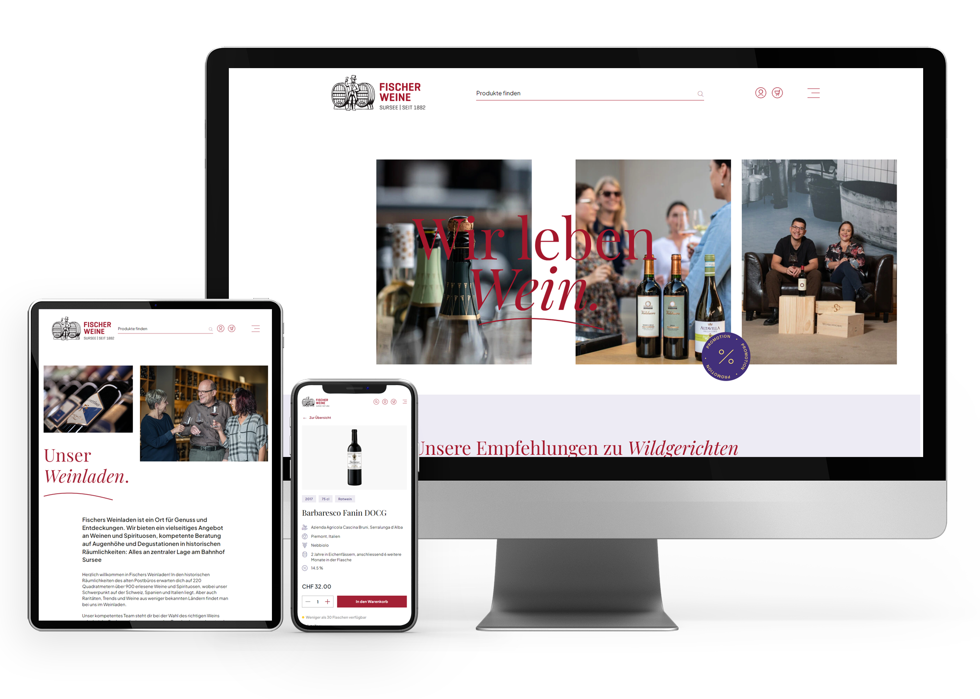 Shopware 6 Online Shop für Fischer Weine