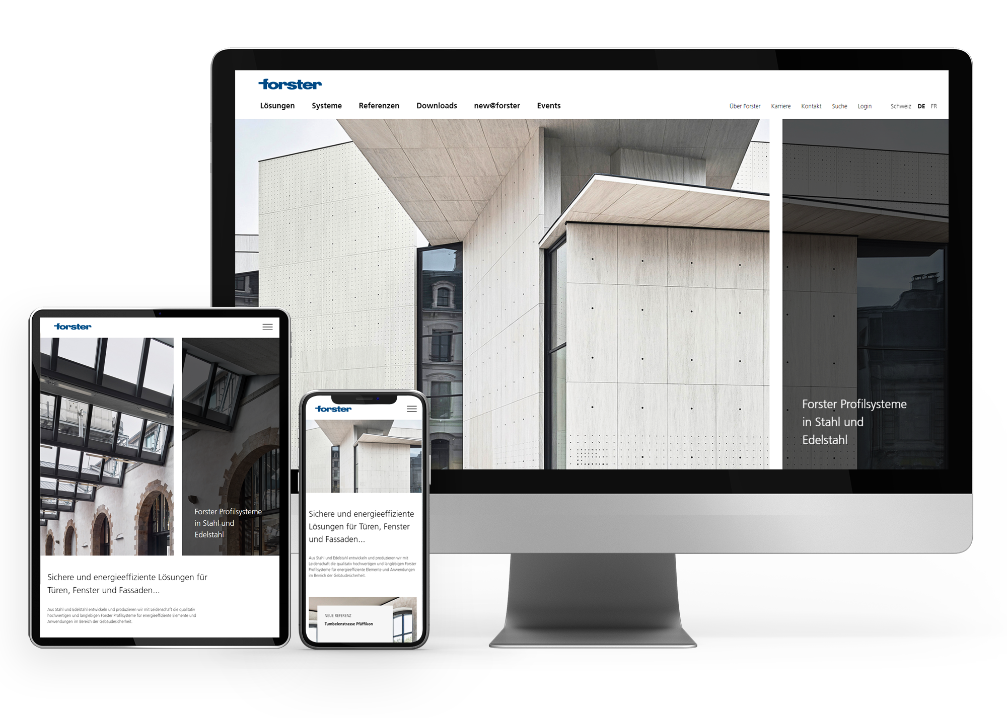Webdesign für Forster Profilsysteme AG