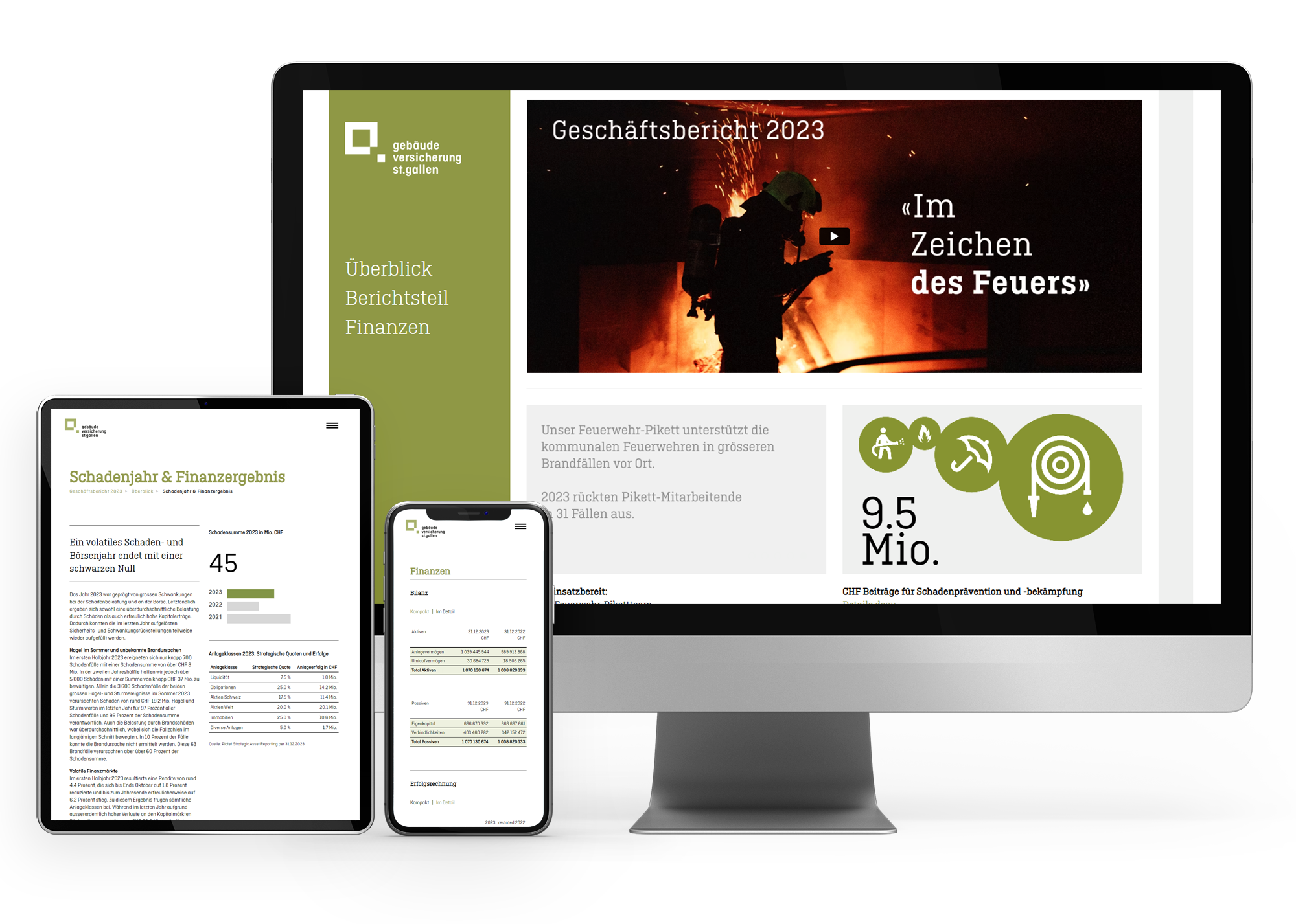 Online Geschäftsbericht für die GVSG 2023