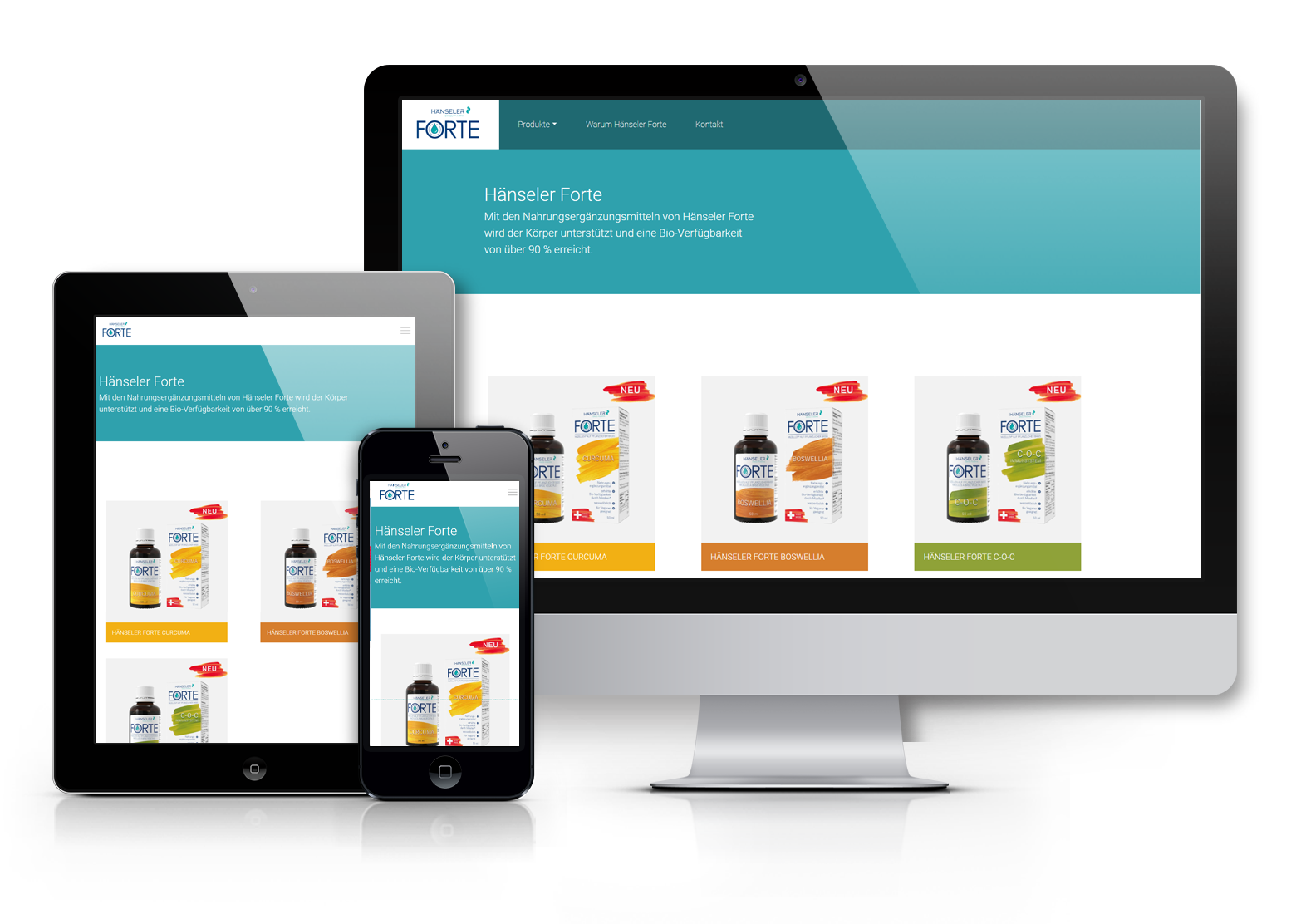 Microsite mit WordPress für Hänseler Forte